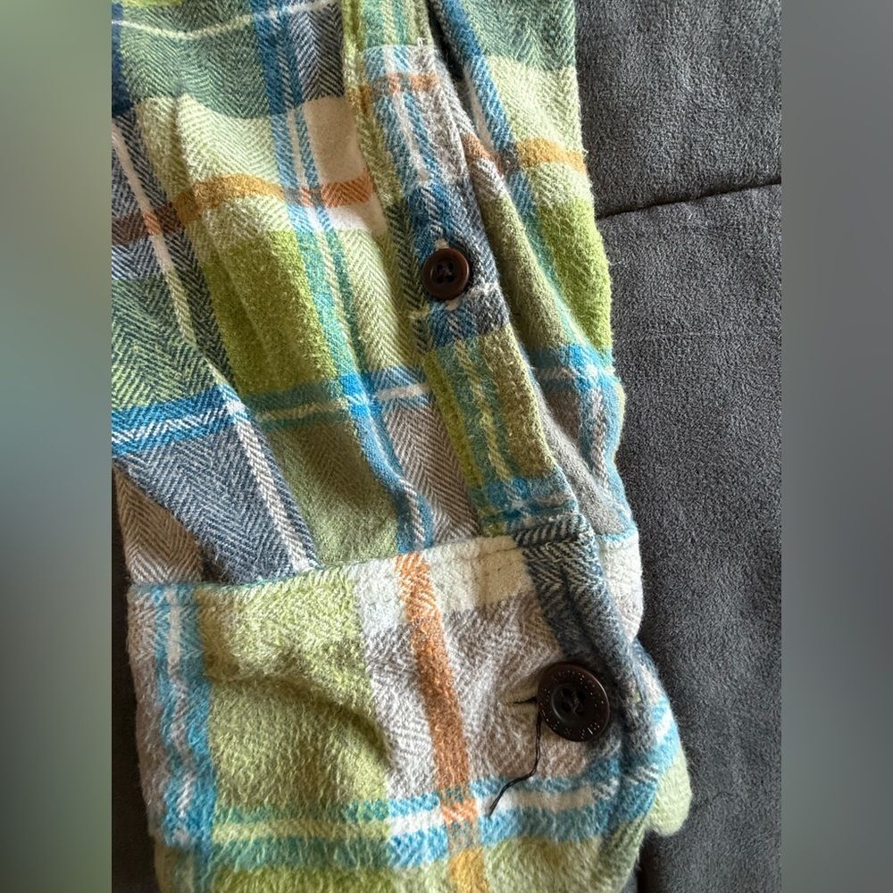 Abercrombie & Fitch Plaid Flannel Button-Up Shirt Heavy and Thick Y2K - Picture 5 of 8